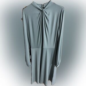 H&M Above The Knee Dusty Blue Dress